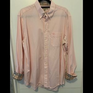 Authentic Burberry Pale Pink Nova Check Button Up Shirt
